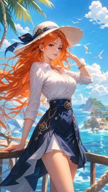 娜美清夏航海手机壁纸