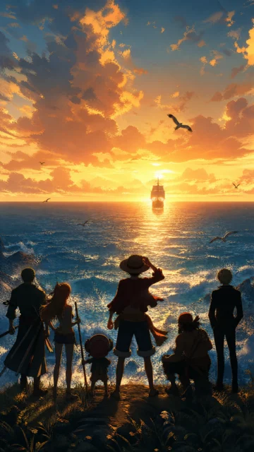 草帽海贼团热血远航手机壁纸