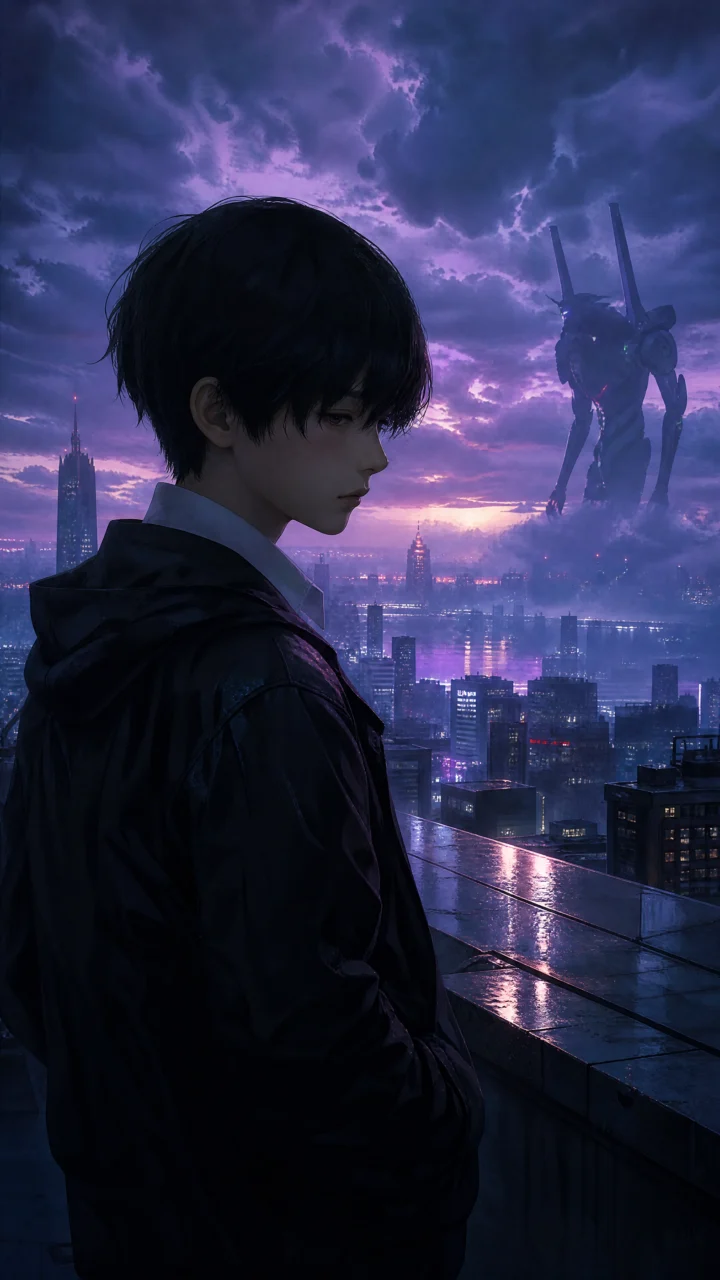 真嗣·雨夜孤影手机壁纸