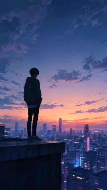 真嗣意境孤独少年手机壁纸