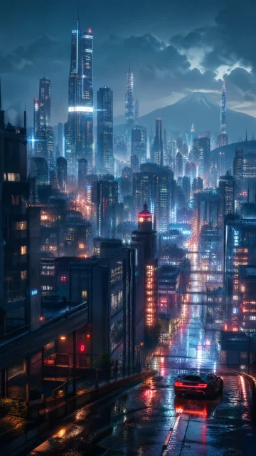 东京3未来霓虹都市手机壁纸