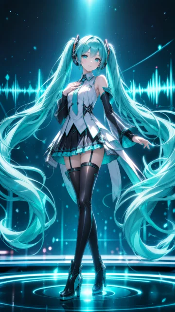 初音未来霓虹幻想手机壁纸