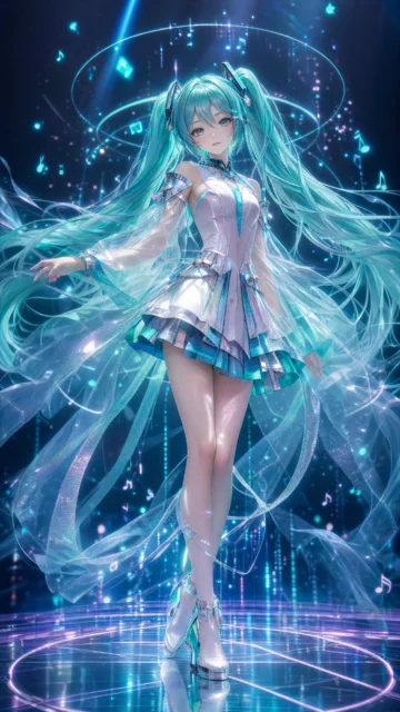 初音未来霓虹歌姬手机壁纸
