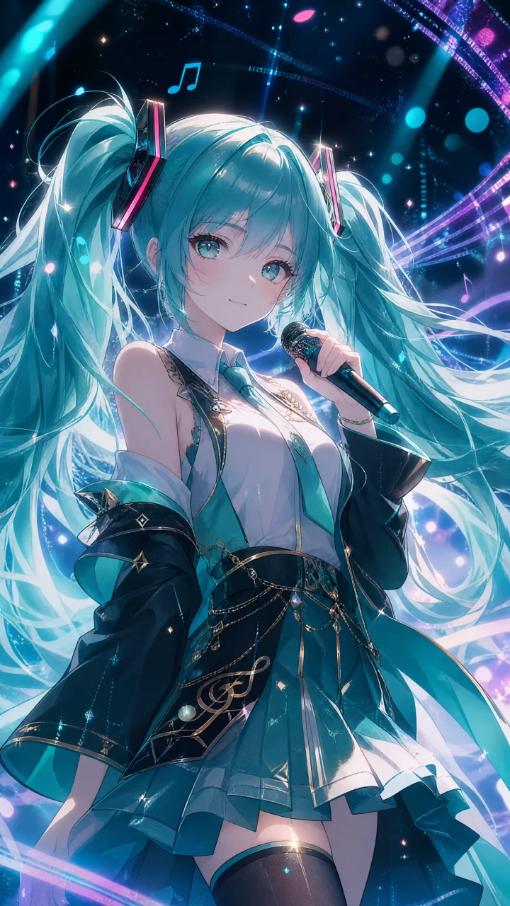 初音未来霓虹歌姬手机壁纸
