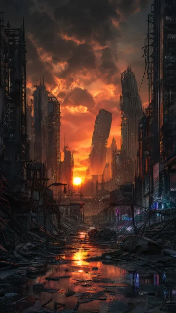 末日都市废墟手机壁纸