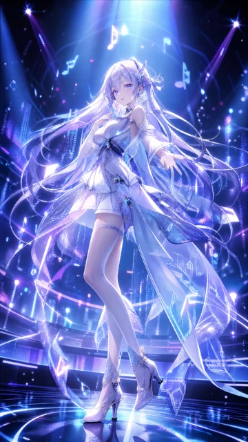 霓虹舞台虚拟歌姬手机壁纸