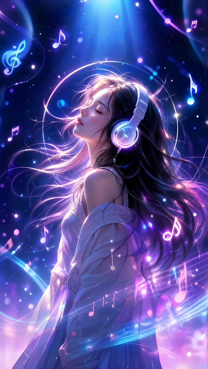 音乐少女梦幻旋律手机壁纸