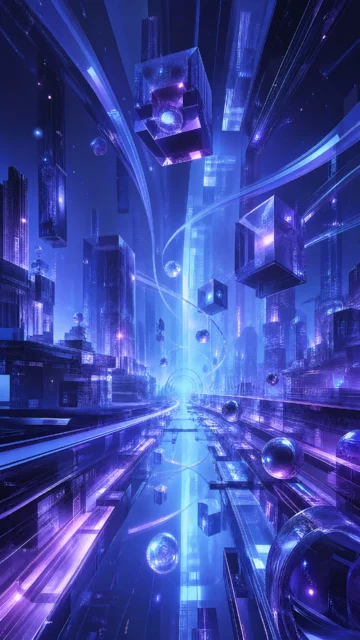 未来感霓虹科技手机壁纸
