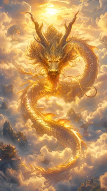 云海神龙手机壁纸