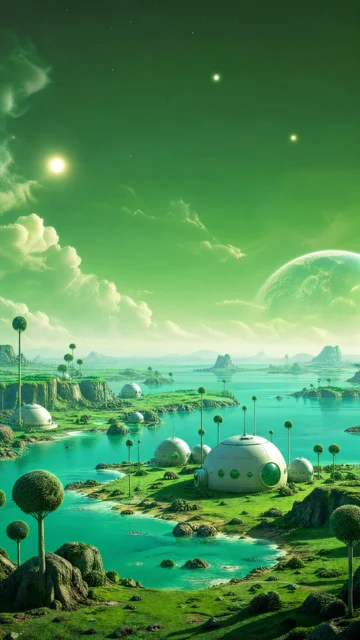 那美克星梦幻绿境手机壁纸