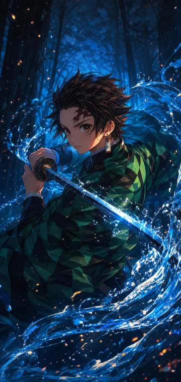 炭治郎水之呼吸手机壁纸