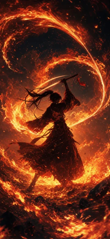 火之神神乐烈焰之舞手机壁纸