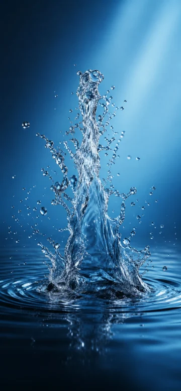 湛蓝水柱手机壁纸