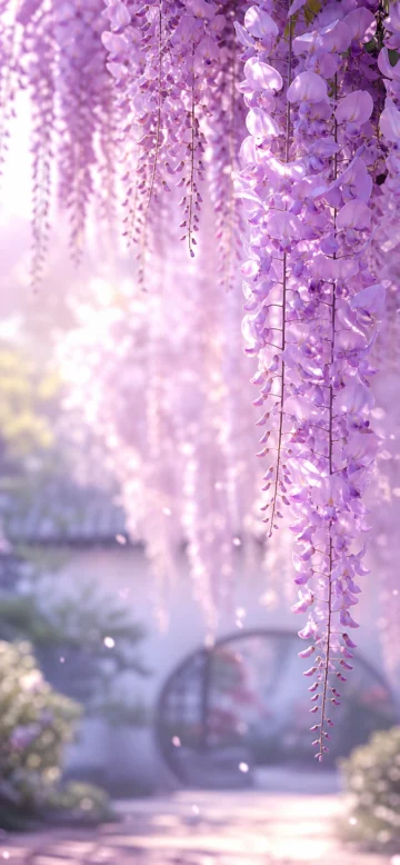 梦幻紫藤花手机壁纸