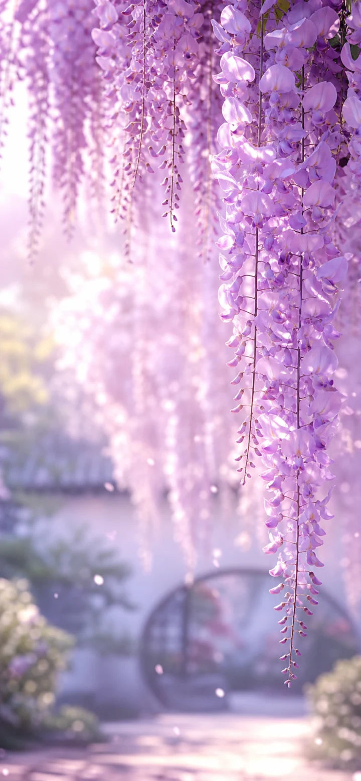 梦幻紫藤花手机壁纸