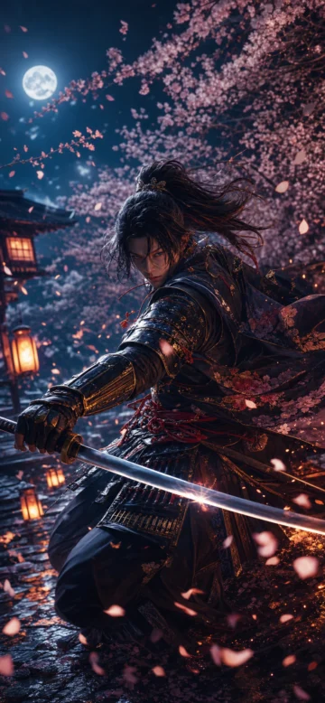 和风战斗武士手机壁纸