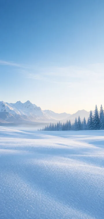 静谧雪地手机壁纸