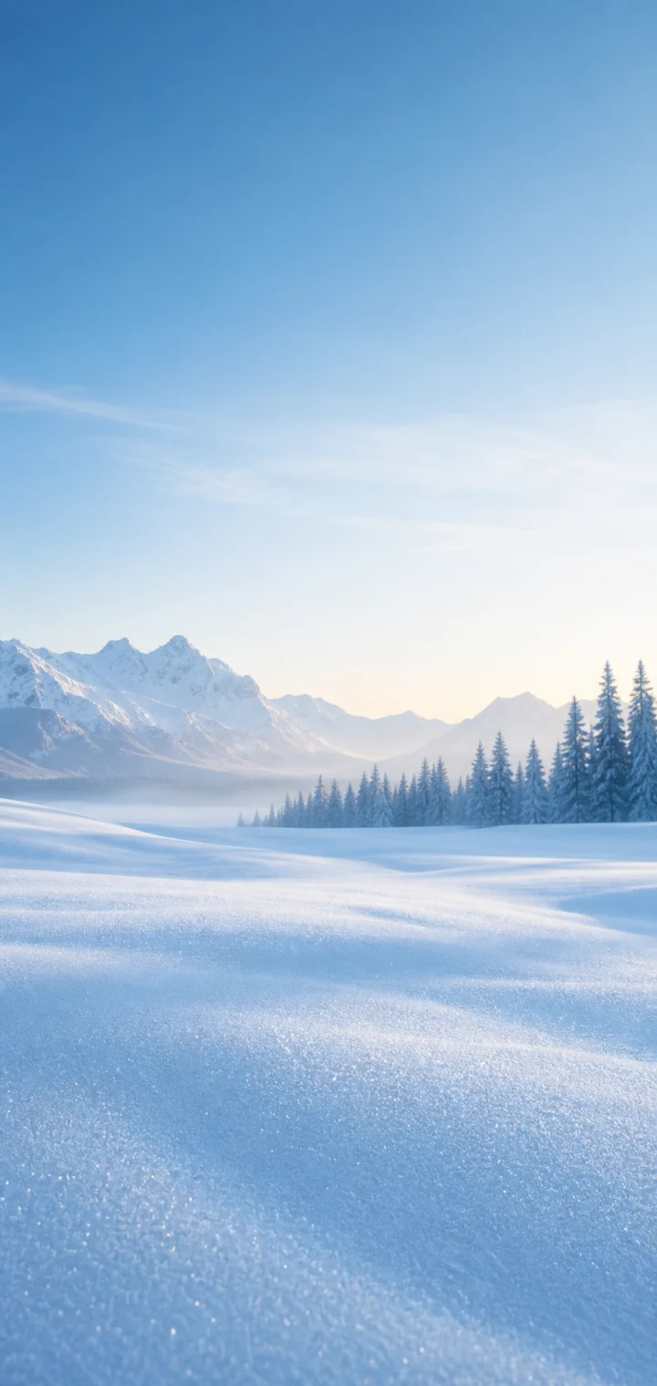 静谧雪地手机壁纸