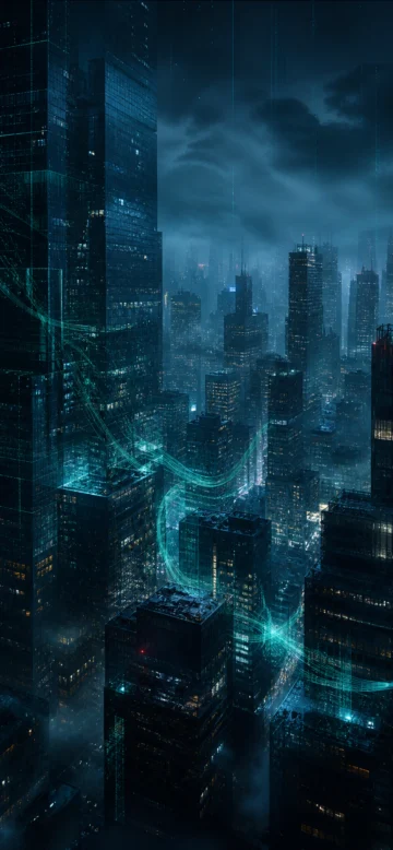 隐秘渗透夜色科技壁纸