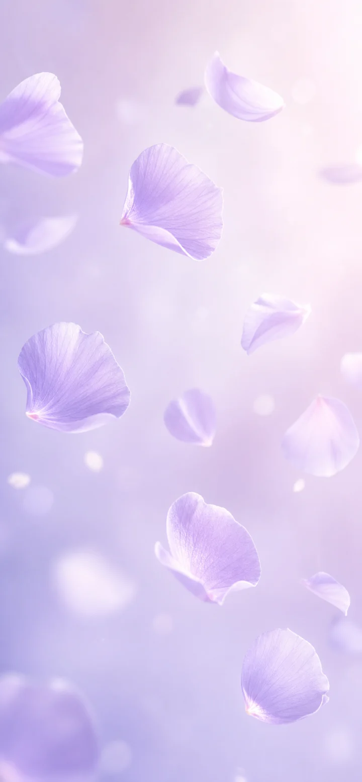 淡紫花瓣梦幻手机壁纸