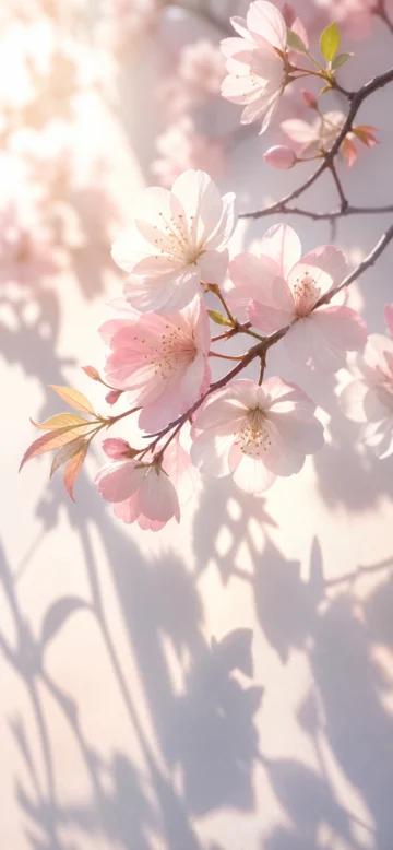 柔光花影手机壁纸