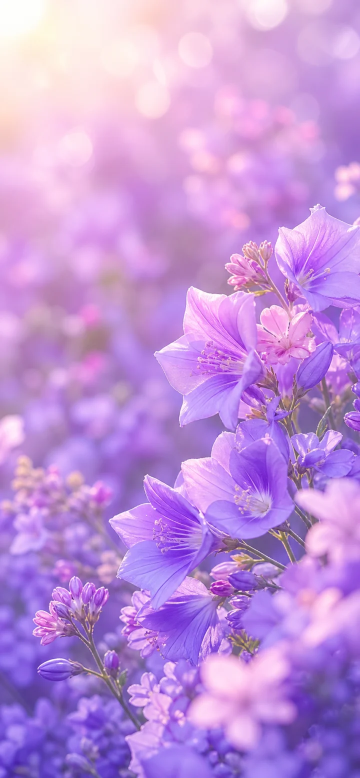 浪漫紫花梦幻手机壁纸