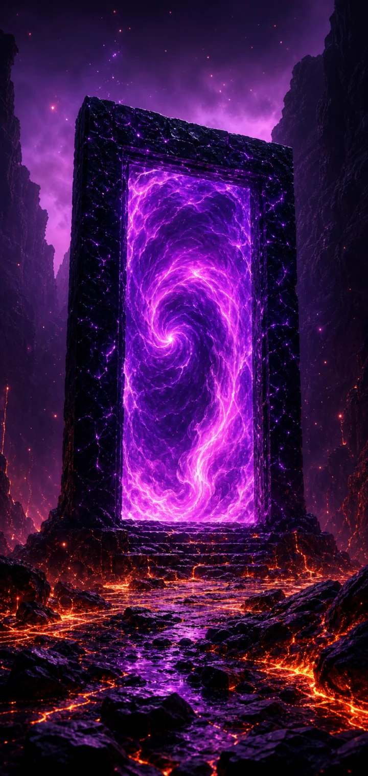 下界传送门紫焰幻境手机壁纸