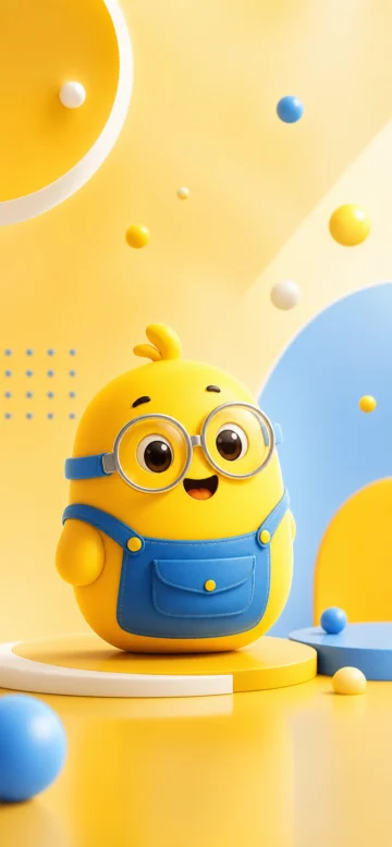 小黄人插画手机壁纸
