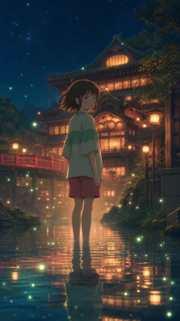 荻野千寻奇幻夜色手机壁纸