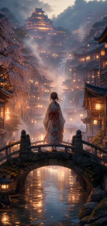 神隐少女梦境温泉街手机壁纸