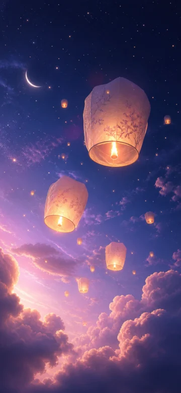 梦幻灯笼手机壁纸