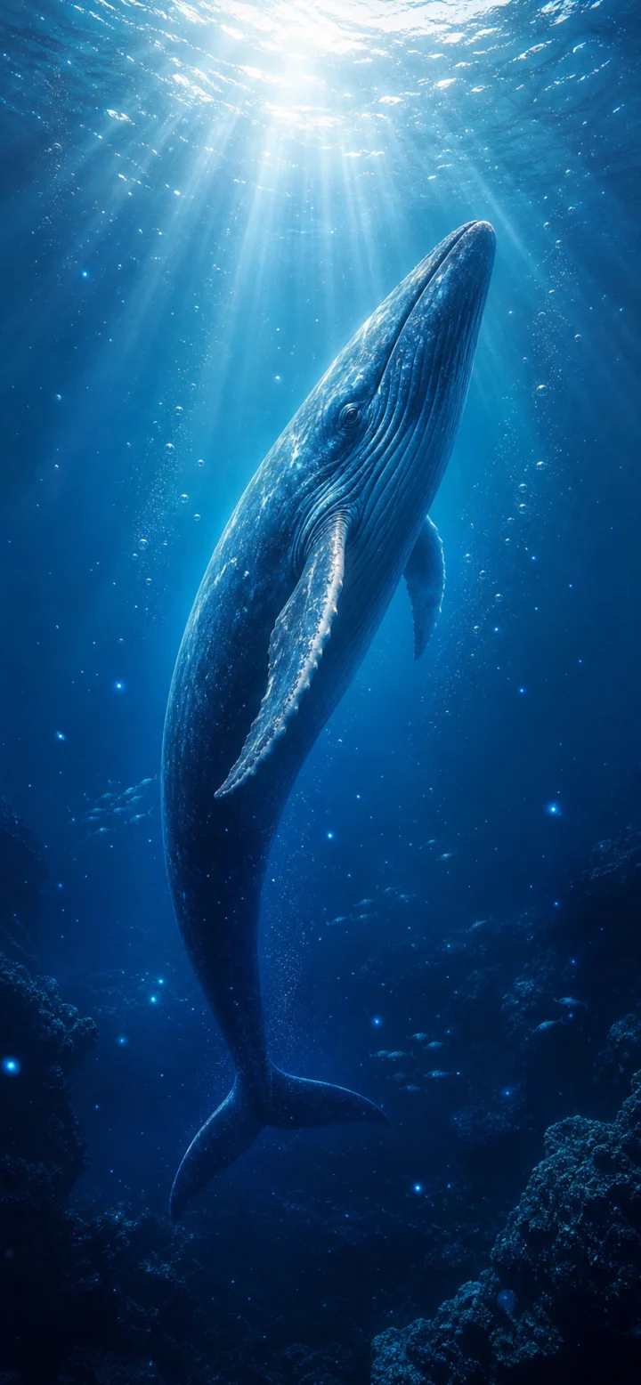 梦幻深海鲸鱼手机壁纸