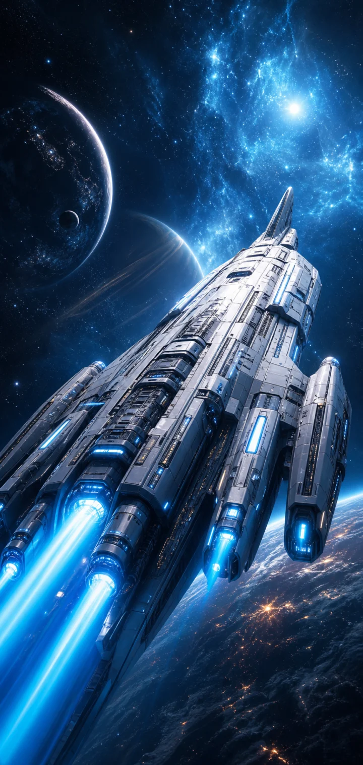星舰穿越深空手机壁纸