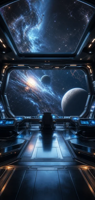 太空舰桥未来宇宙手机壁纸