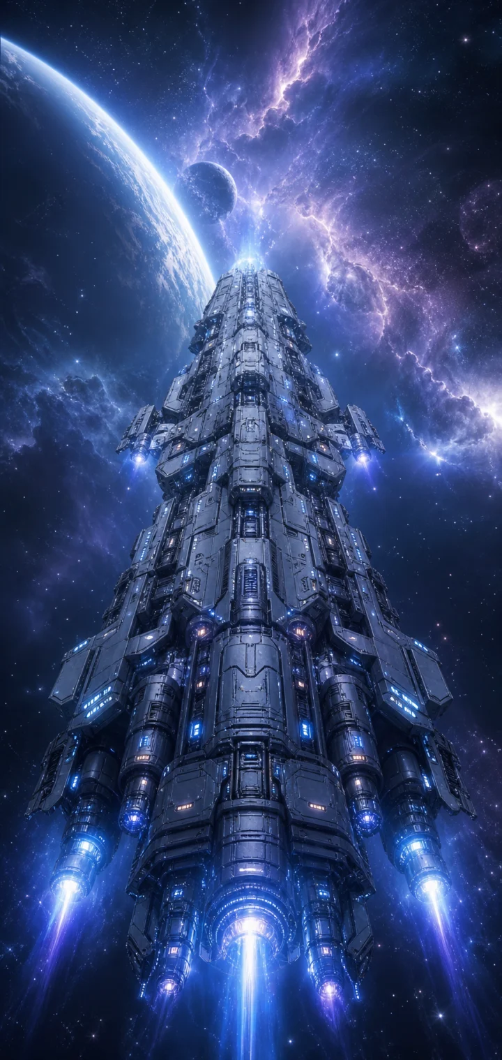机械星舰宇宙航行手机壁纸