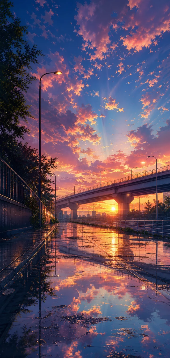 雨后黄昏的天空之约手机壁纸