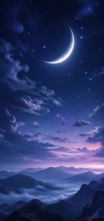 新月静夜手机壁纸