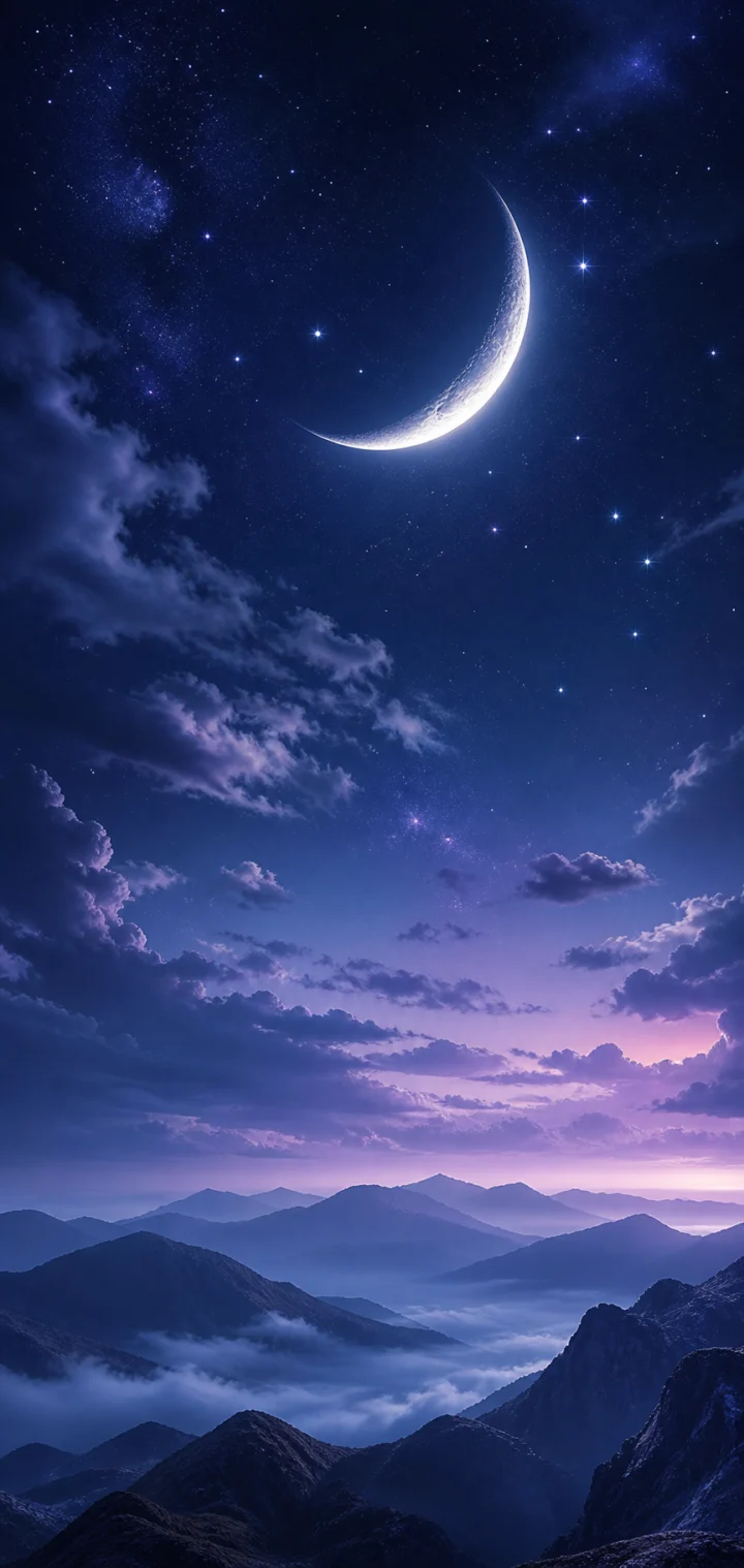 新月静夜手机壁纸