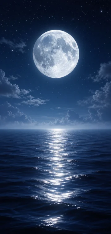 月海静夜手机壁纸