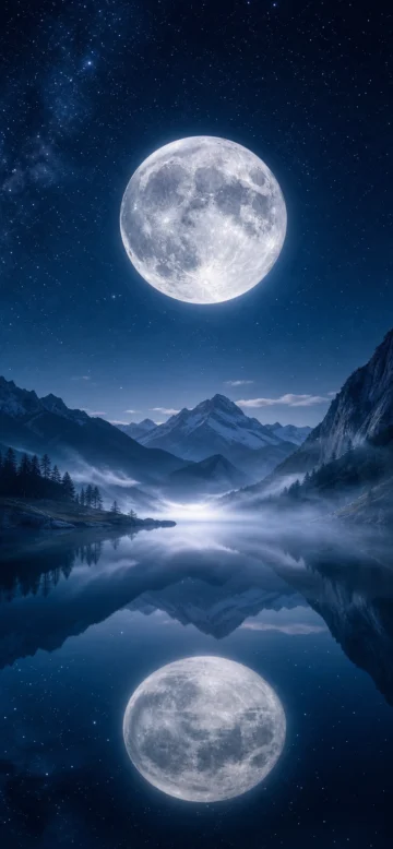 超级月亮静夜手机壁纸