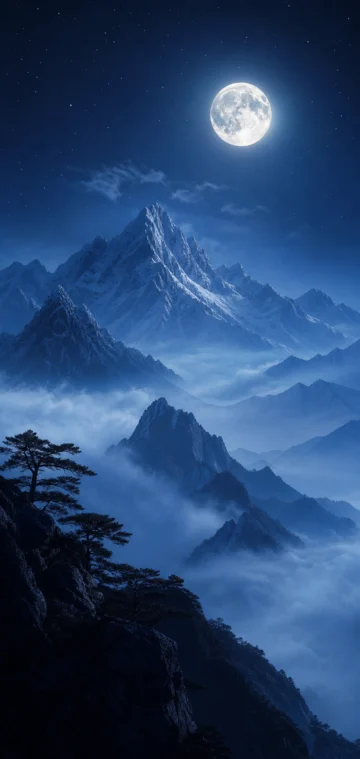 山月静夜手机壁纸