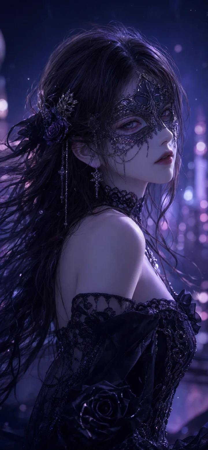 神秘面具少女手机壁纸