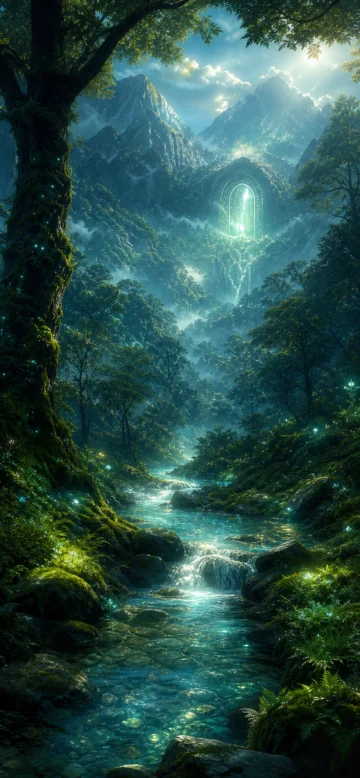 奇幻山林秘境手机壁纸