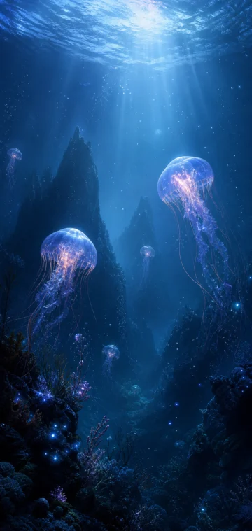 深海幽光手机壁纸