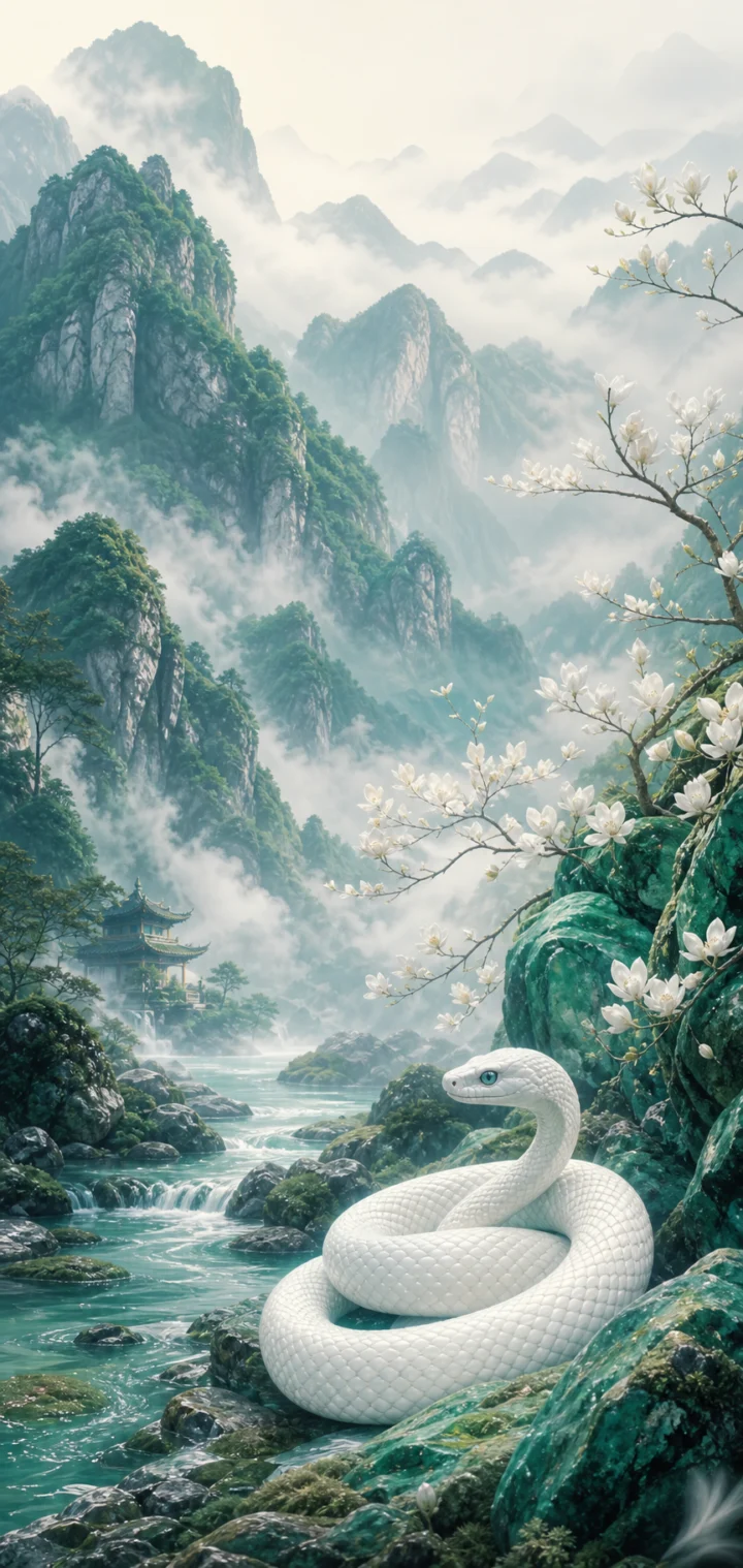白蛇青山唯美手机壁纸