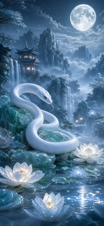 白蛇仙境手机壁纸