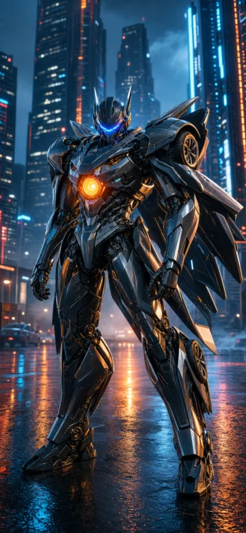 未来汽车人机械战士手机壁纸