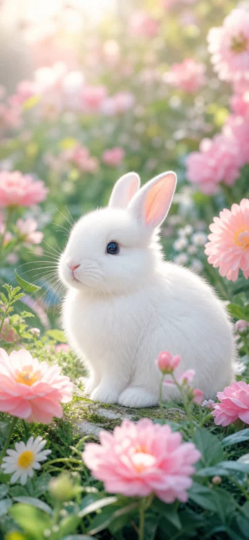 梦幻白兔手机壁纸