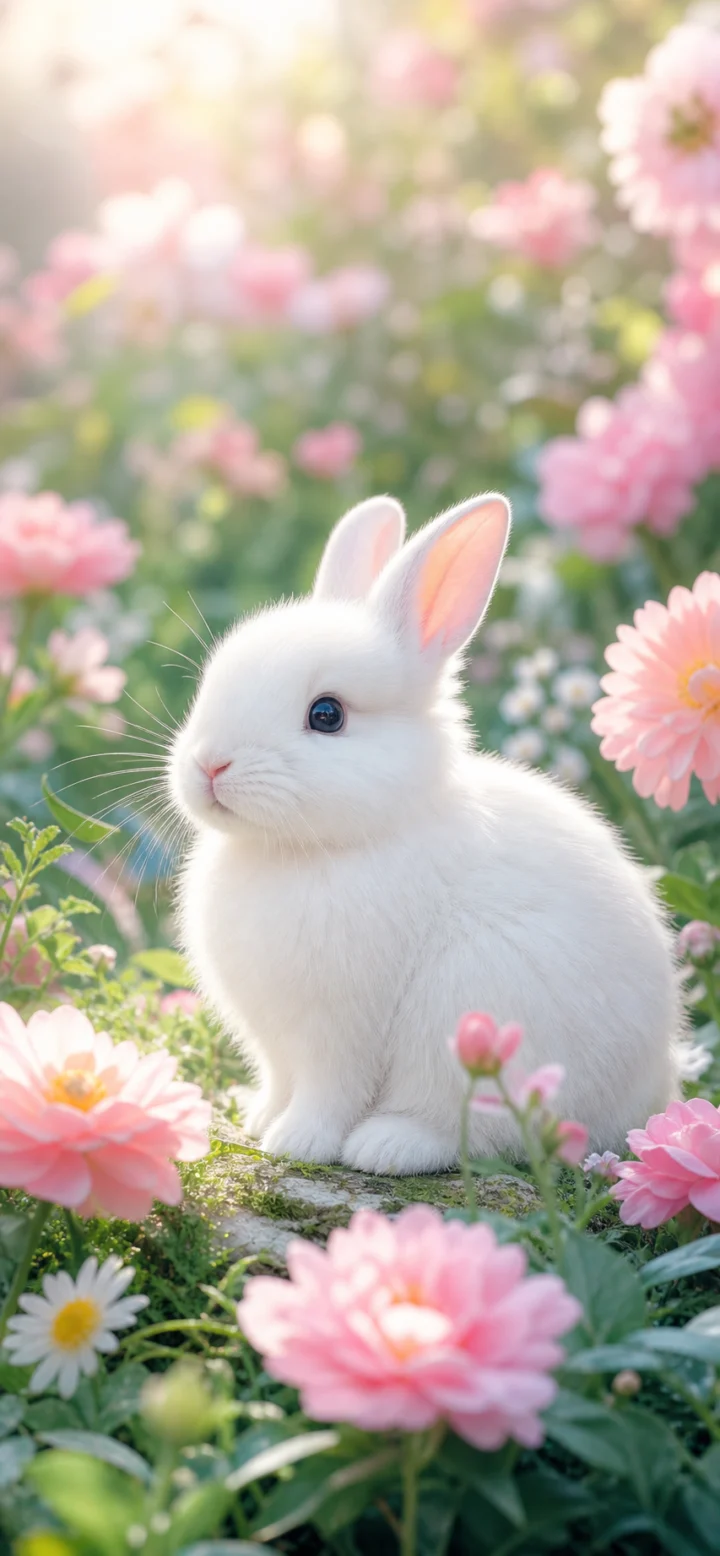 梦幻白兔手机壁纸
