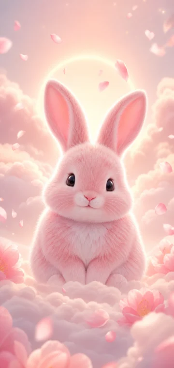 粉色兔梦幻手机壁纸